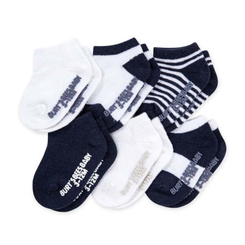 Burt's Bees Baby Boys Socks, 6-Pack Multi Ankle