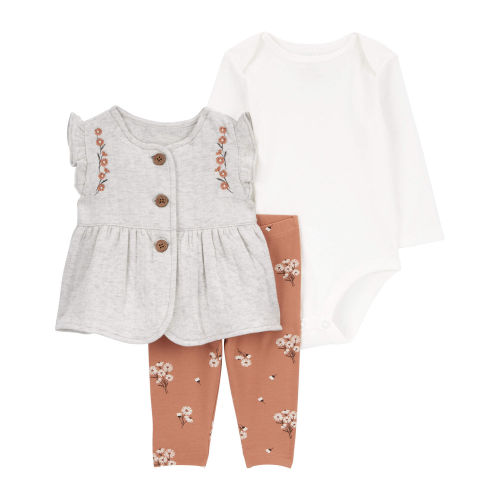 Baby 3-Piece Quilted Double Knit Vest Set - Carter's | Carter's