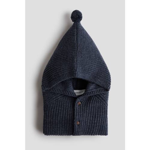 HOODED WOOL-KNIT CARDIGAN 6M