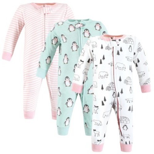 Hudson Baby Infant Girl Cotton Sleep and Play, Girl Penguin, Size: 0-3 months