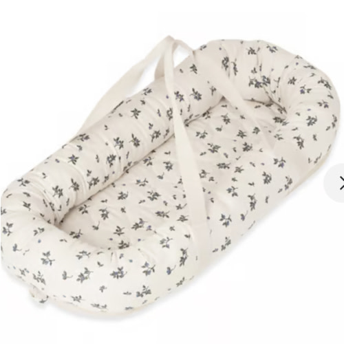 Blueberry satin quilted baby nest, 43x87x16 cm
