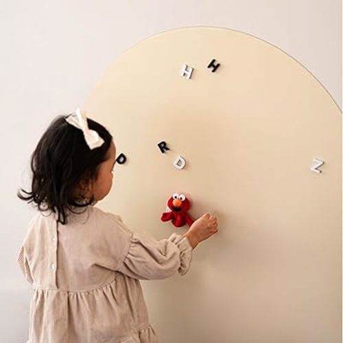 Magnetic Wall Decal Chalkboard for Kids Magnet Toy Arch Contact Paper for Wall Sticker Peel and Stick Self Adhesive Blackboard Multifunctional Home Decor Schooling (Ivory White)