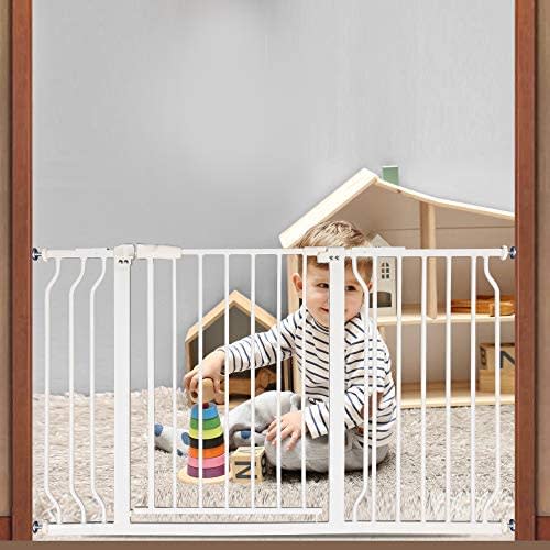 BalanceFrom Easy Walk-Thru Safety Gate for Doorways and Stairways with Auto-Close/Hold-Open Features, Multiple Sizes