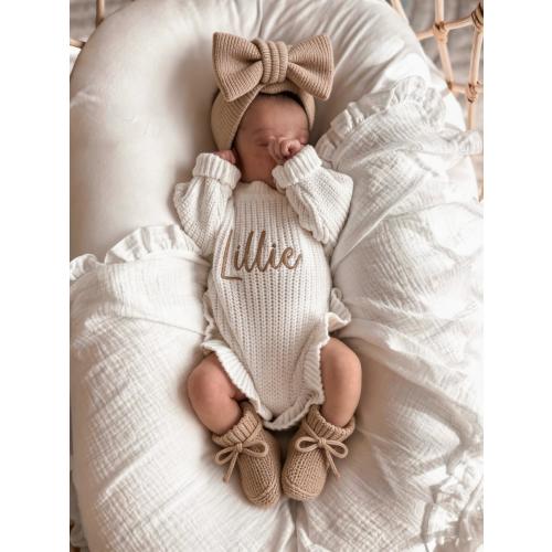Personalized Baby Romper – Embroidery Custom Name Outfit, Soft Newborn Gift set