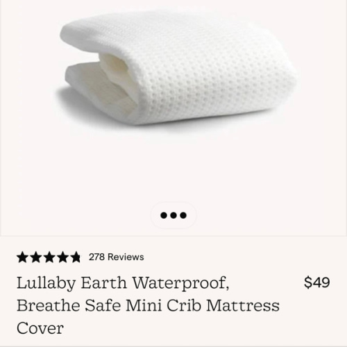 Lullaby Earth Waterproof, Breathe Safe Mini Crib Mattress Cover