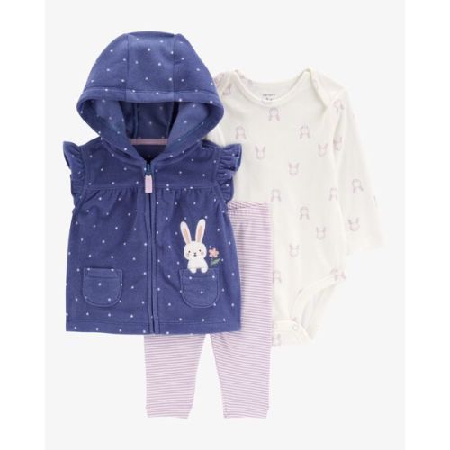 Baby 3-Piece Bunny Fleece Little Vest Set - Carter's | Carter's