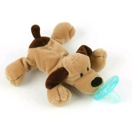 WubbaNub WubbaNub Pacifier - Brown Puppy, Attached