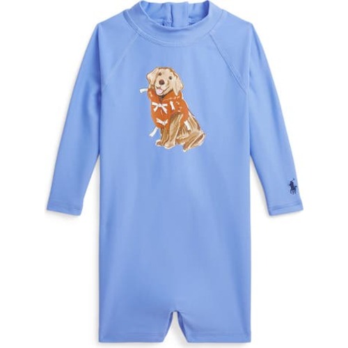 Ralph Lauren Long Sleeve One-Piece Rashguard Swimsuit, 9-12M