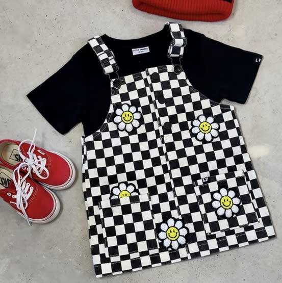 Little Trouble | Checker Bloomer Corduroy Dress