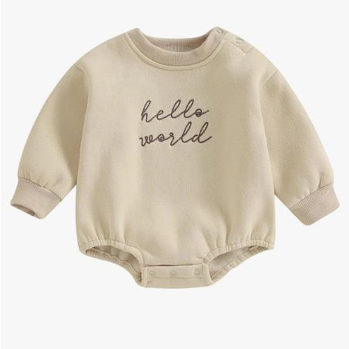 VISGOGO Newborn Infant Baby Boy Girls Oversized Romper Little Dude Sweater Onesie Coming Home Outfit Neutral Clothes