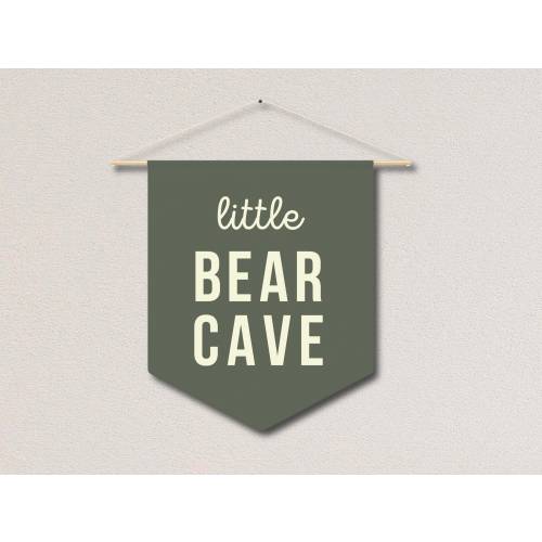 Little Bear Cave Pennant Sage Green Nursery Baby Boy Room Decor Toddler Boy Room Decorations Shared Room Boy Nursery Wall Decor 208F
