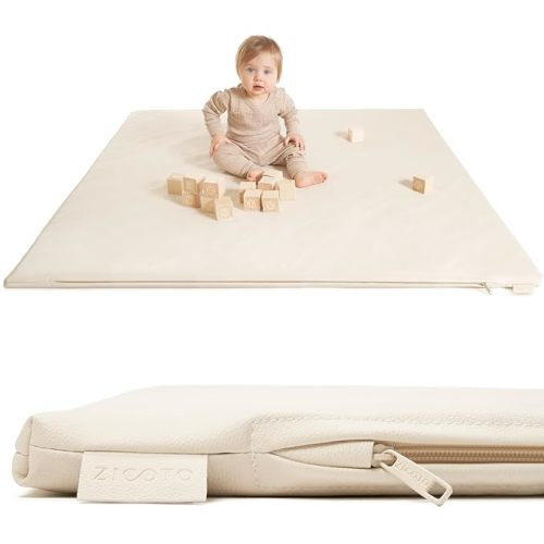 Stylish Padded Baby Play Mat - Beige