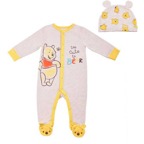 Winnie The Pooh Boys Single Footie with Hat, Newborn