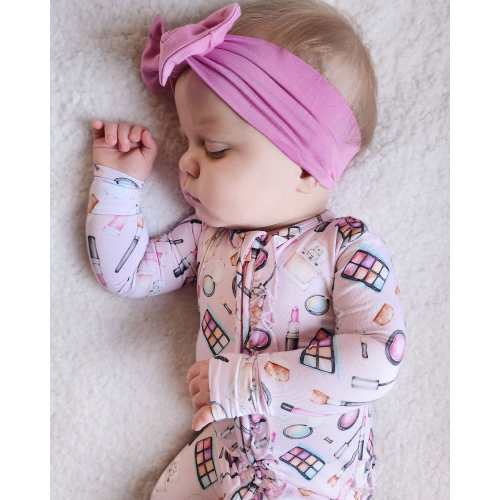 Makeup Ruffled Zippered Footie