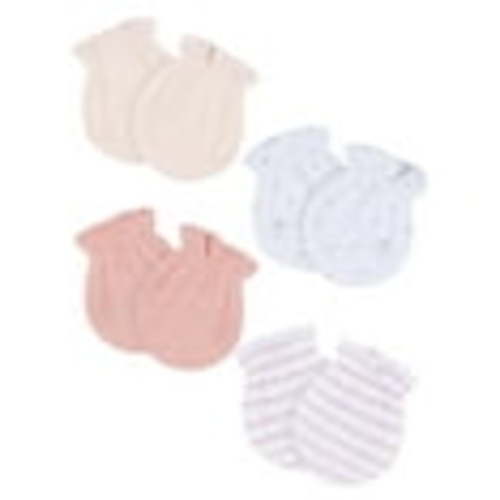 Gerber Baby Neutral 4-Pack Mittens, 0-6 Months