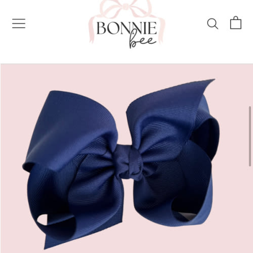 Navy Grosgrain Bow