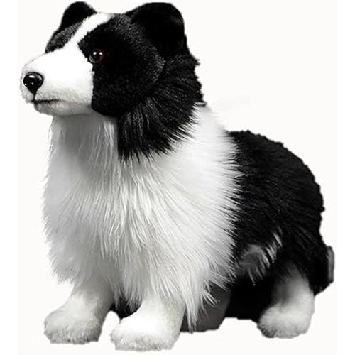 Simulation Border Collie Plush Toys, Realistic Border Collie Stuffed Animals 11" Long, Cute Soft Dog Plush Toy Gifts Kids Boys and Girls, Stuffed Toy…