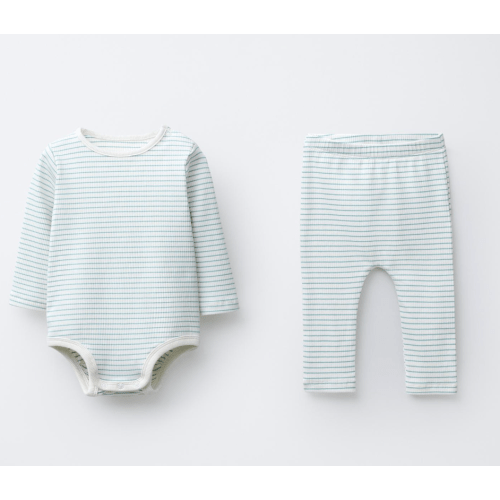STRIPED BODYSUIT AND LEGGINGS SET - Sea green | ZARA United States