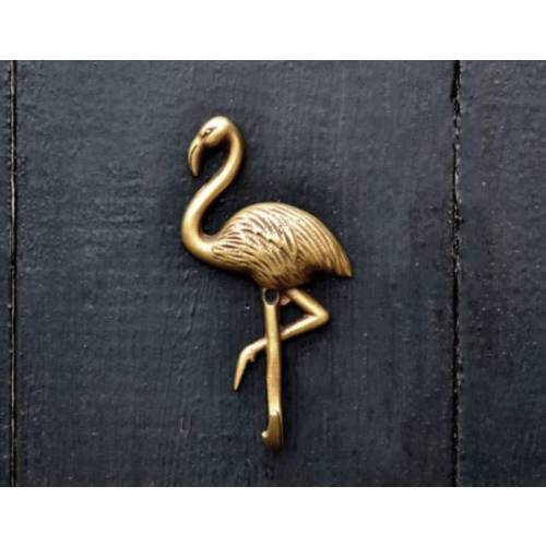 Flamingo solid brass wall hook