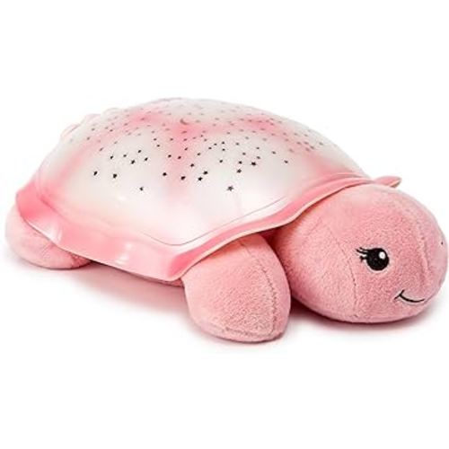 Cloud b Star Projector Nightlight with White Noise Soothing Sounds | Adjustable Settings and Auto-Shutoff | Twinkling Twilight Turtle - Pink