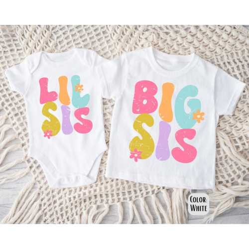 Big Sis Lil Sis Matching Shirts, New Baby Gift - Etsy