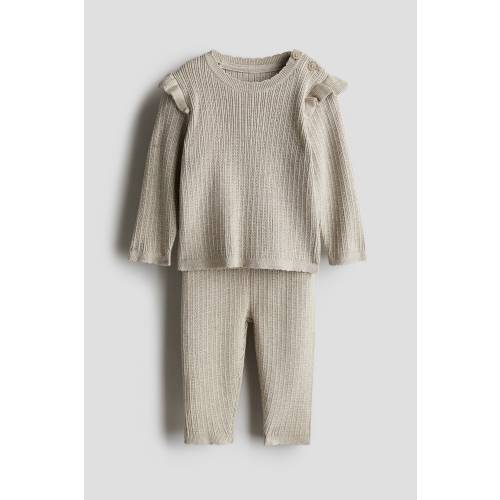 2-PIECE POINTELLE-KNIT SET