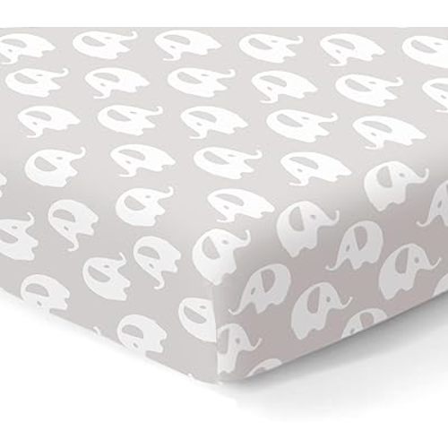 100% Organic Cotton Fitted Sheets for Standard Crib and Toddler Mattresses/Pads 28” x 52” and up to 6” Thick. Boys and Girls. Fits, Dream On Me, Lullaby, Safety 1st, Newton, and Other Brands.