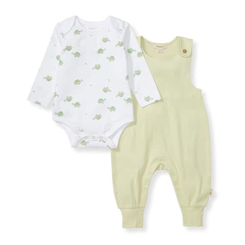 Burt's Bees Baby Unisex Baby 100% Organic Cotton Jumpsuit and Bodysuit Set