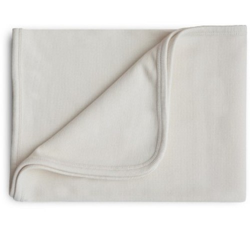 Ribbed Baby Blanket Ivory One Size