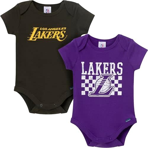 Gerber Baby NBA Boys & Girls 2-Pack Short Sleeve Onesie Bodysuits