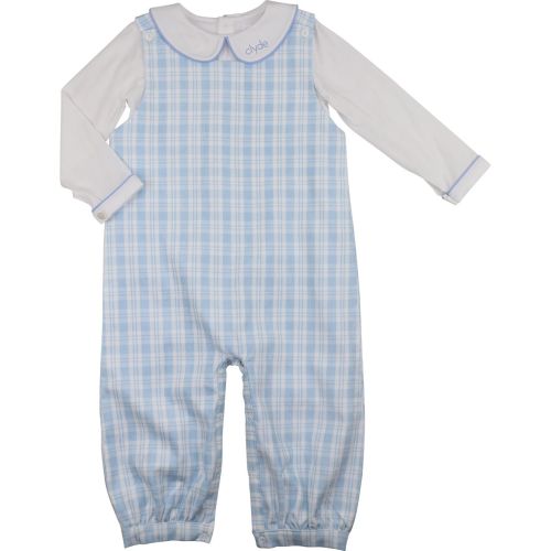 Blue Plaid Corduroy Long Romper Set – Cecil & Lou
