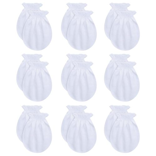RATIVE No Scratch Mittens and Caps 100% Cotton for Newborn Baby 0-6 Months Boys Girls