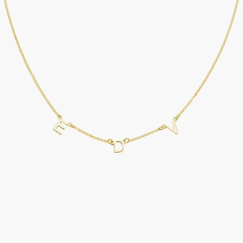 Inez Initial Necklace - Gold Plated - Oak & Luna