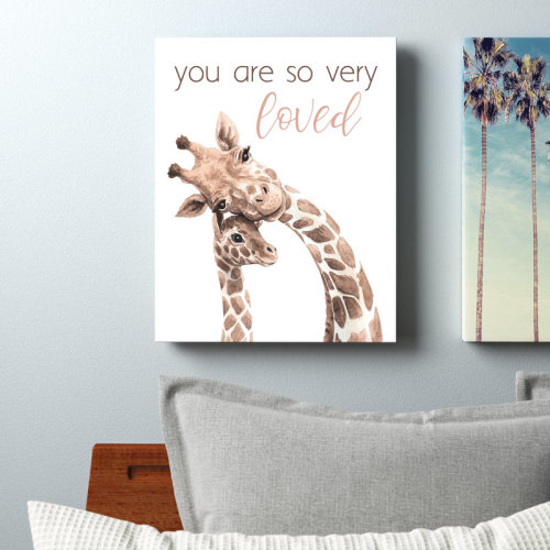 Viv + Rae™ Malek Mom and Baby Giraffe Canvas Art & Reviews | Wayfair