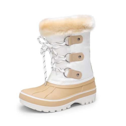 DREAM PAIRS Boys & Girls Faux Fur-Lined Winter Snow Boots