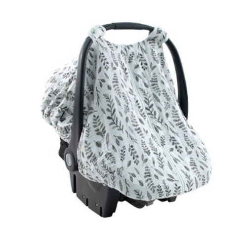 Bebe au Lait Muslin Car Seat Cover, Color: Leaves