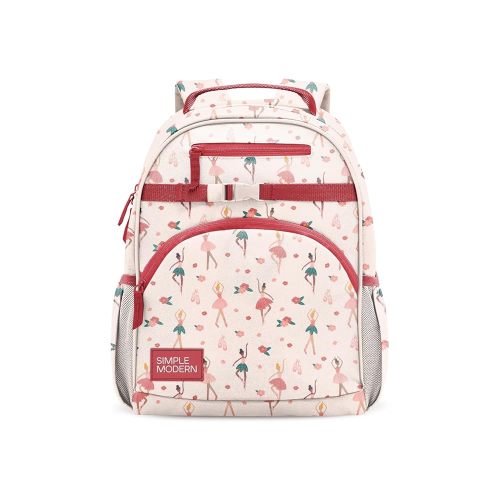 Simple Modern Medium Toddler Backpack for School Girls and Boys | Kindergarten Elementary Kids Backpack | Fletcher Collection | Kids - 15" tall | Pink Ballerina