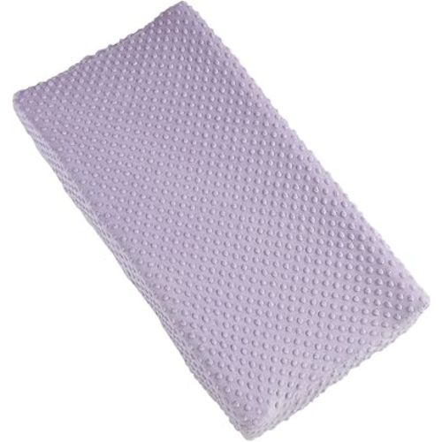 Solid Changing Table Pad Cover Cradle Sheet, Fits 32"/34''x16" Contoured Diaper Changing Pad, Ultra Soft Cozy Minky Dots Plush Changing Table Covers, Breathable Wipeable Removable (Orchid)