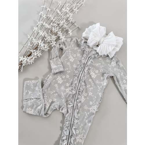 Harlow Ruffle Zip Footie