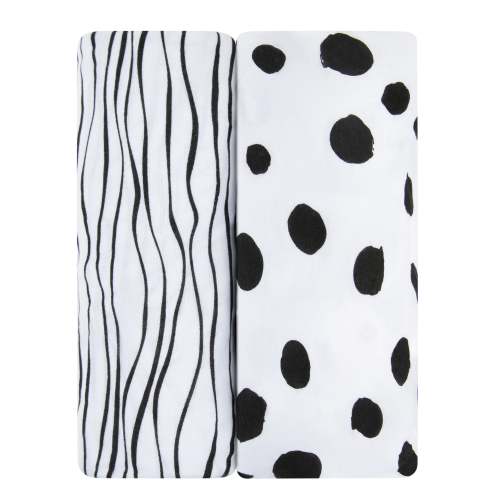Black & White Abstract Bassinet Sheet Set – Ely's & Co.