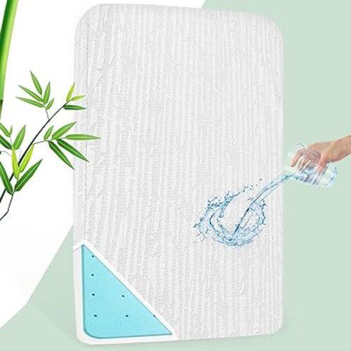 Pack and Play Mattress Pad 38" x 26" for Playard Bedding, Waterproof Dual Sided Soft & Firm Pack n Play Mattress, Playpen Mattress with Non-Slip Removable Cover