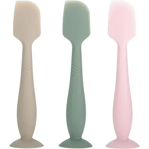 3-Pack Baby Diaper Cream Spatula - Baby Diaper Rash Cream Applicator for Butt Paste - Diaper Cream Brush for Newborn Essentials (grey, green, pink)