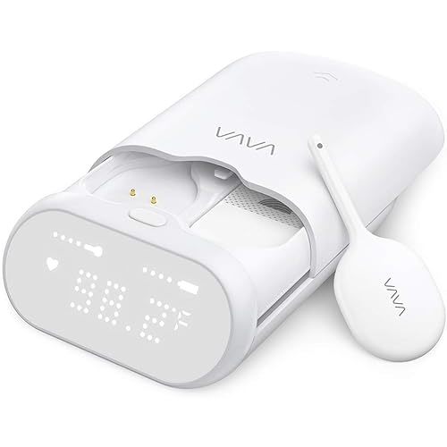 VAVA Smart Baby Thermometer for Kids & Adults, Real-Time Continuous Monitoring Thermometer with Fever Alarm, 24H Battery Life, Wearable Armpit Fever Monitor