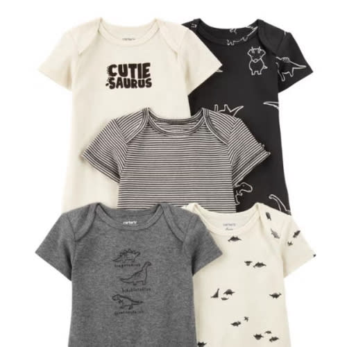 Multi Baby 5-Pack Construction Short-Sleeve Bodysuits | Carter’s Oshkosh Canada