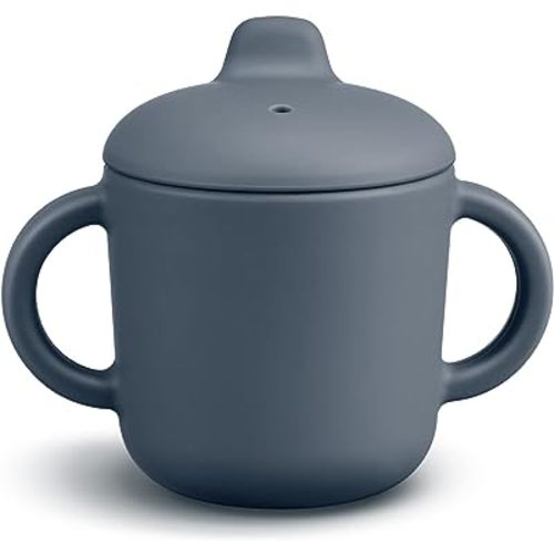 Sippy Cups for Baby 6 Months+,Silicone Sippy Cups Leak Proof 5oz,Microwavable Sippy Cups for 1+ year old (Gray)