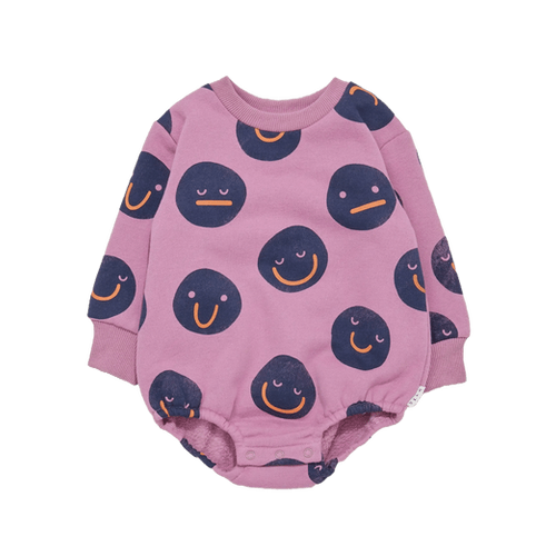 Olive + the Captain - Face Fleece Sweater Romper- Peony
