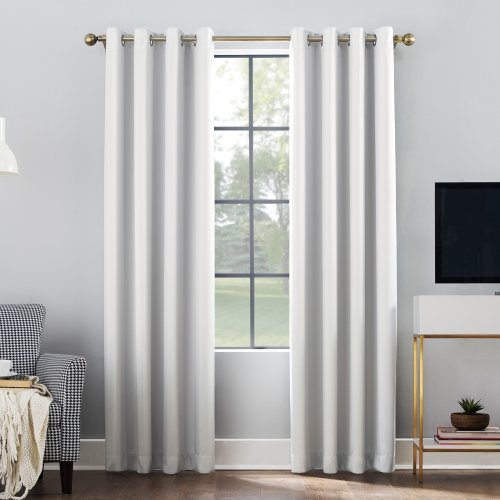 Sun Zero 108-in Pearl Blackout Standard Lined Grommet Single Curtain Panel