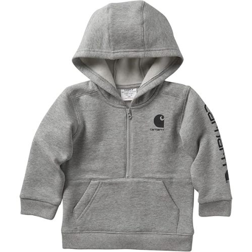 Carhartt Boys' Long-Sleeve Half-Zip Hooded Sweatshirt
