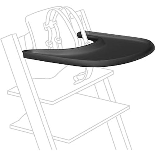 Stokke Tray in Black - Designed Exclusively for Tripp Trapp Chair + Tripp Trapp Baby Set - Convenient to Use and Clean - Made with BPA-Free Plastic - Suitable for Toddlers 6-36 Months