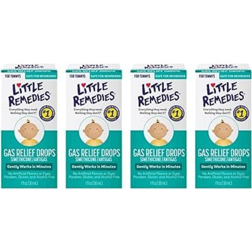 Little Remedies Gas Relief Drops, Natural Berry Flavor, Safe for Newborns 1.0 Fl Oz (Pack of 3)